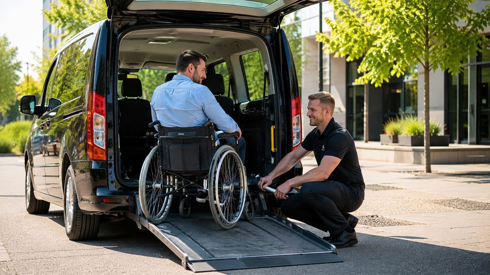 Rolstoeltaxi met toegankelijke instap